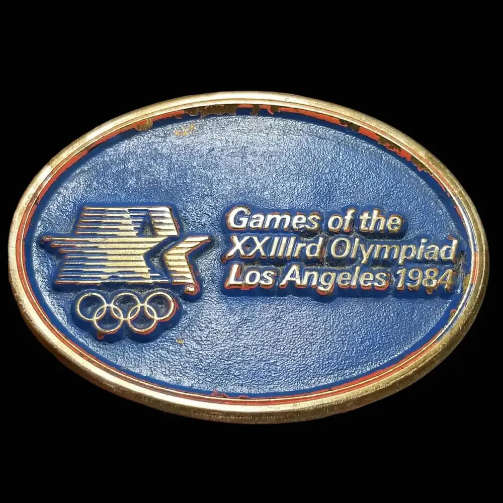 Vintage Belt Buckle Games Of The‎ XXIIIrd Olympiad Los Angeles 1984 By Sanchez